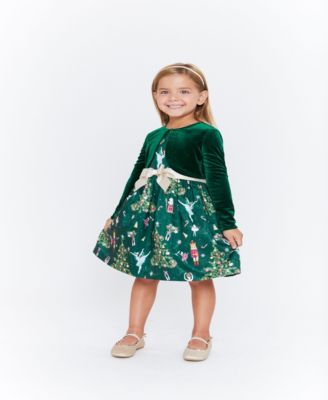 bonnie jean nutcracker dress green