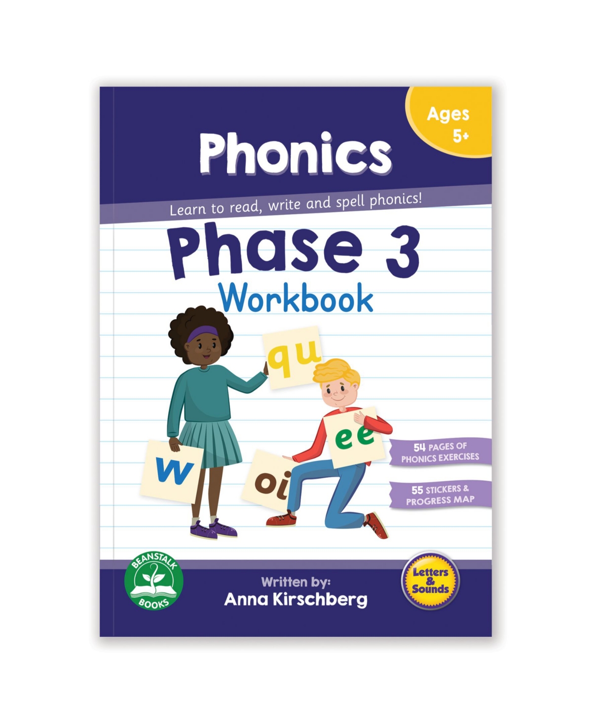 Junior Learning Kids' Phase-3 Phonics Educational Learning Workbook In Multi
