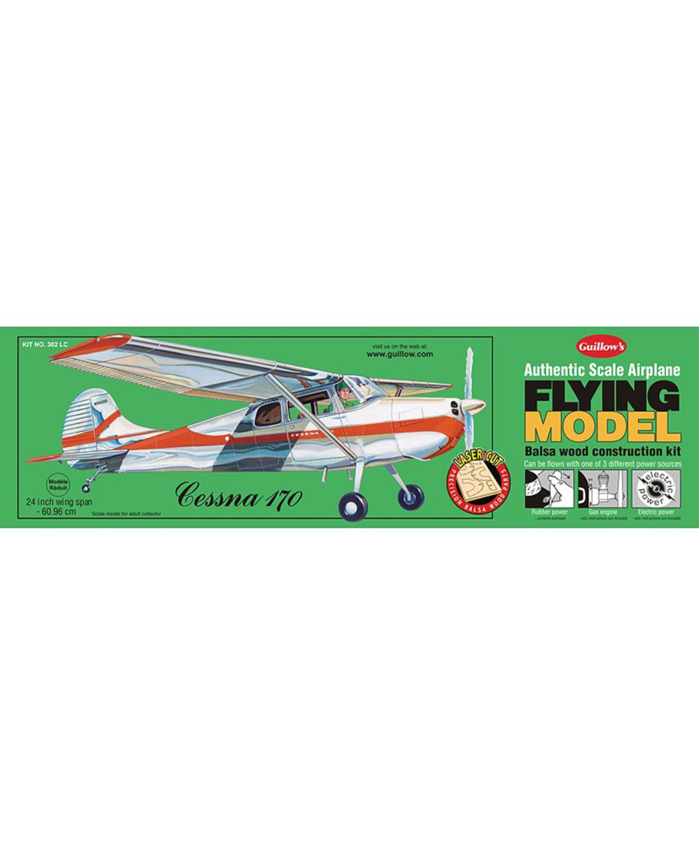 Детские конструкторы Guillow's Cessna 170 Laser Cut Model Kit — фото 1