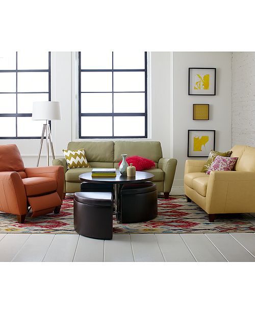 Furniture Almafi Leather Sofa Living Room Furniture Collection