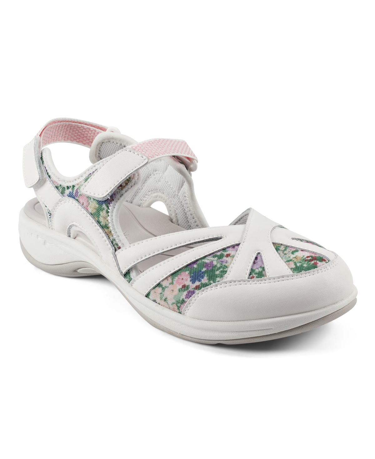 Women's Esplash Closed Toe Sling Back Casual Sandals - White, Pink, Floral Multi