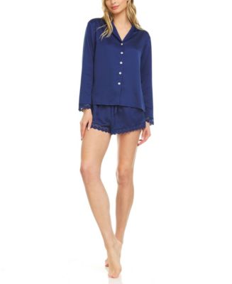 Flora Nikrooz Collection Women's Victoria Long Sleeve Notch Pajama Set ...