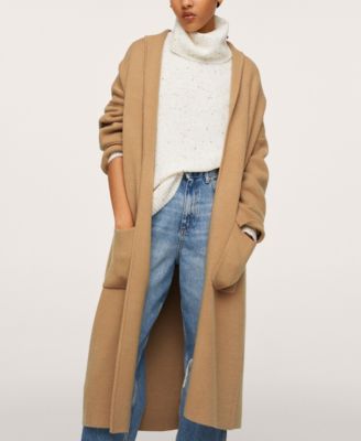 MANGO Women's Oversized Coat with Pockets