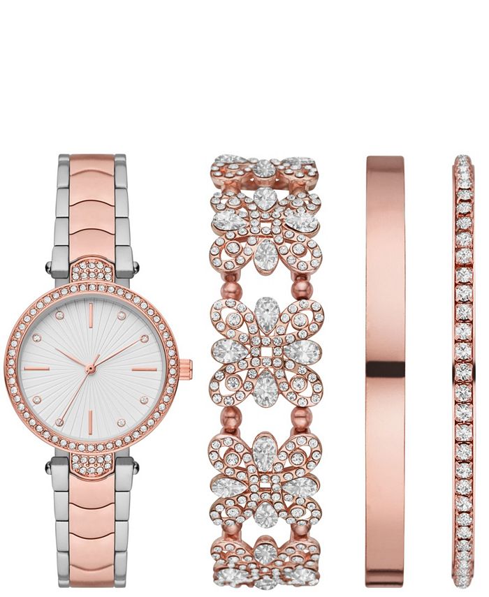 Folio Women's TwoTone Bracelet Watch Gift Set, 32mm Macy's