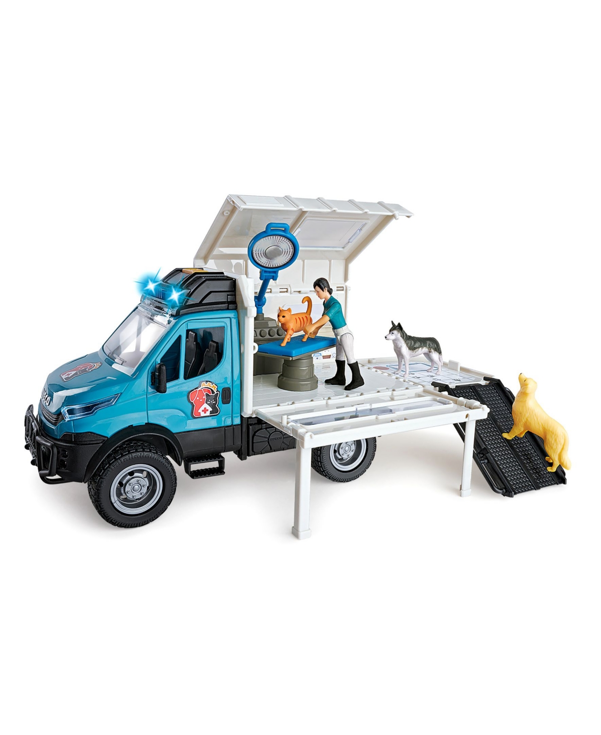Shop Dickie Toys Hk Ltd - Light Sound Iveco Animal Rescue Playset In Multi