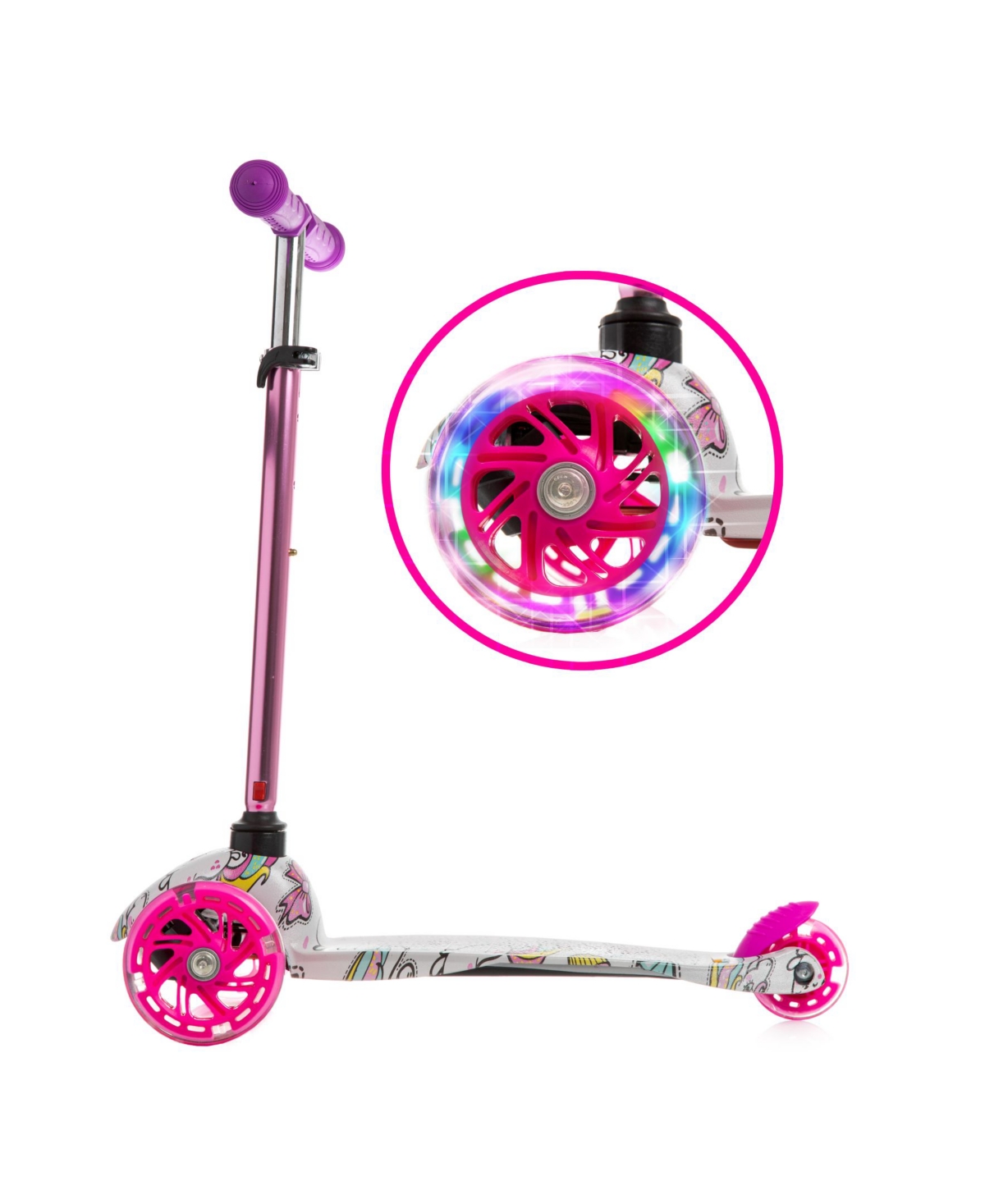 Shop Rugged Racers Kids Scooter With Unicorn Print Design In Multicolor