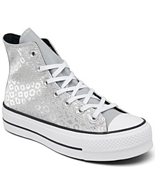 Women's Authentic Glam Platform Chuck Taylor All Star High Top Casual Sneakers from Finish Line