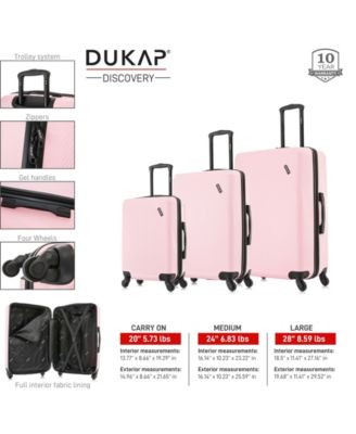 InUSA Discovery Lightweight Hardside Spinner Luggage Set, 3 piece