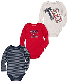 Baby Boys Long Sleeve Signature Bodysuits, Pack of 3