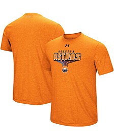 Men's Big and Tall Orange Houston Astros Cooperstown Collection Breakout Play Tri-Blend T-shirt