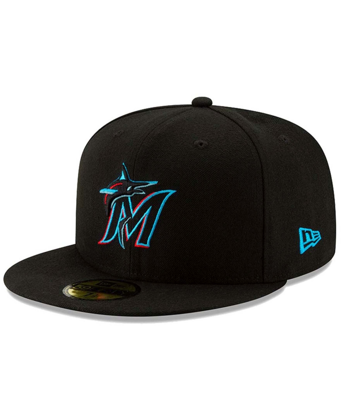 Men's Miami MarlinsOn-Field Authentic Collection 59FIFTY Fitted Hat - Black