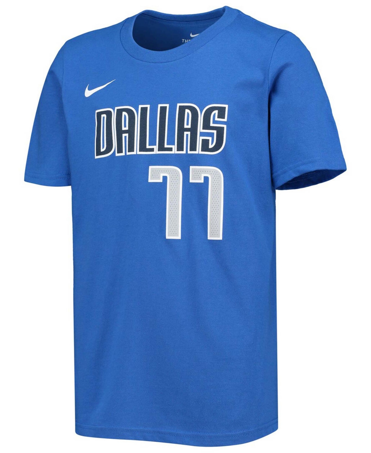Big Boys and Girls Luka DoncicDallas Mavericks Logo Name and Number T-shirt - Royal