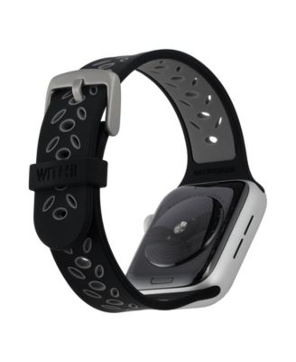 Black and Grey Silicone Sport Band designed for Apple Watch&reg; 42mm (Series 10) & 38/40/41mm 