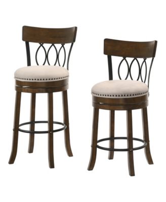 Lilip Nail Head Trim Bar Chair, Set of 2
