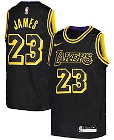 Youth Lebron James Black Los Angeles Lakers Swingman Jersey - City Edition
