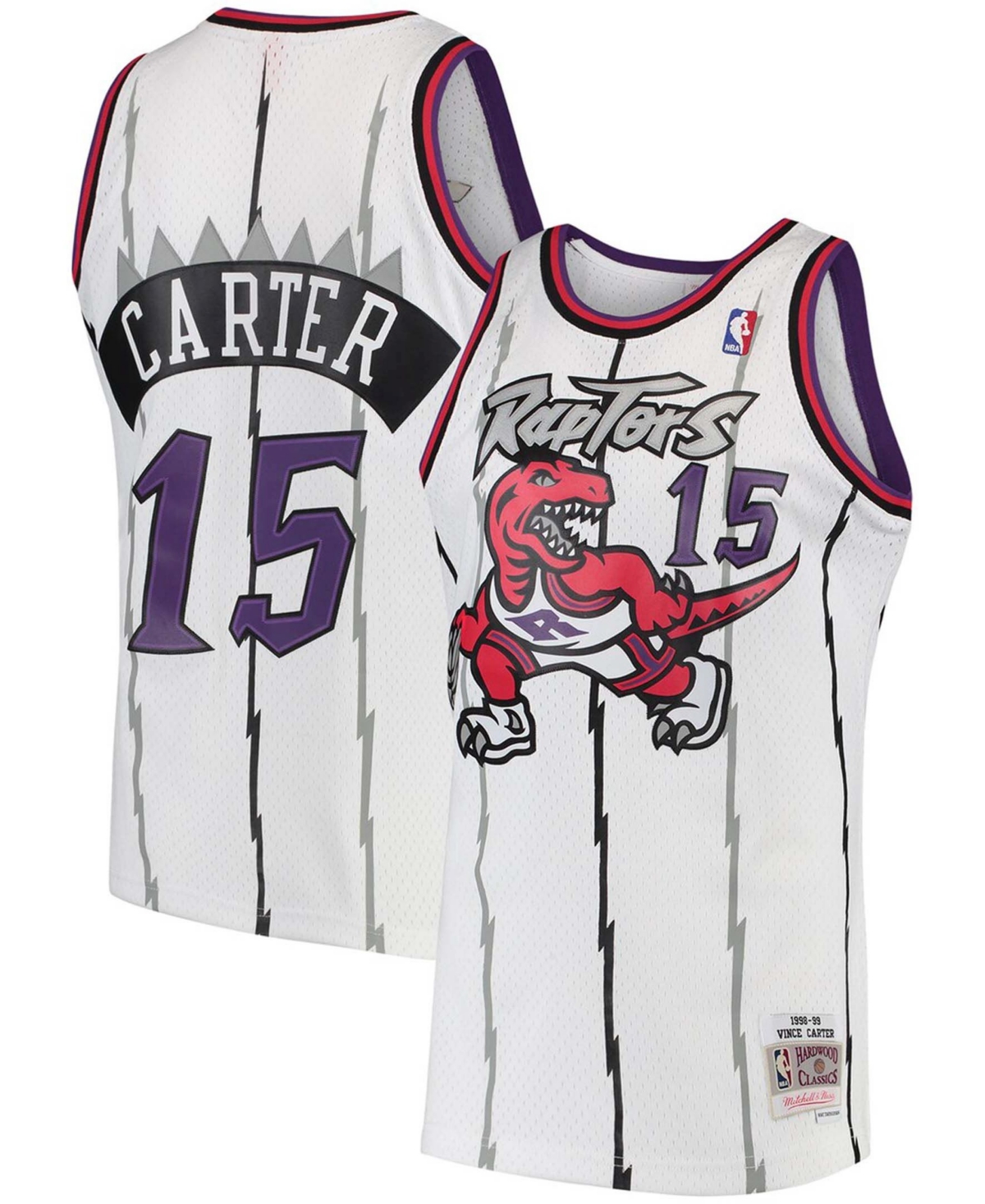 Men's Vince CarterToronto Raptors 1997-98 Hardwood Classics Swingman Jersey - White