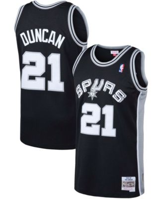 Мужская майка Tim Duncan Black San Antonio Spurs 1998-99 годов выпуска, классическая футболка Swingman из твердой древесины.