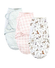Baby Boys Quilted Cotton Swaddle Wrap, Pack of 3