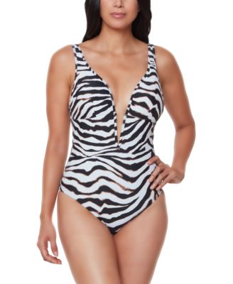 blue leopard bathing suit