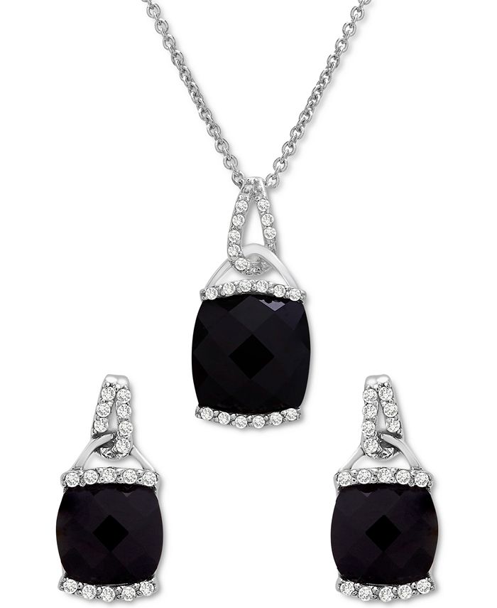 Macy's black onyx outlet necklace
