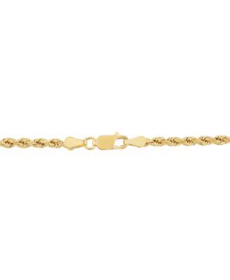 Lightweight Rope Link 22" Chain Necklace in 10k Gold