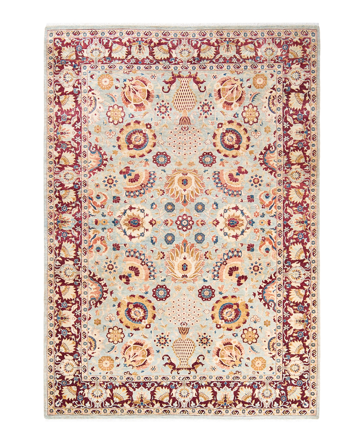 Closeout! Adorn Hand Woven Rugs Mogul M1195 6'1in x 8'10in Area Rug - Mist
