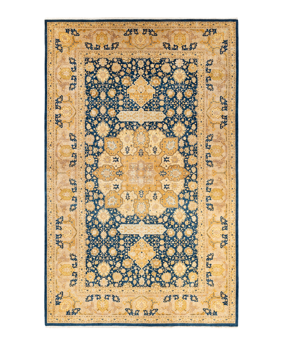 Closeout! Adorn Hand Woven Rugs Mogul M1442 8'4in x 13'6in Area Rug - Blue
