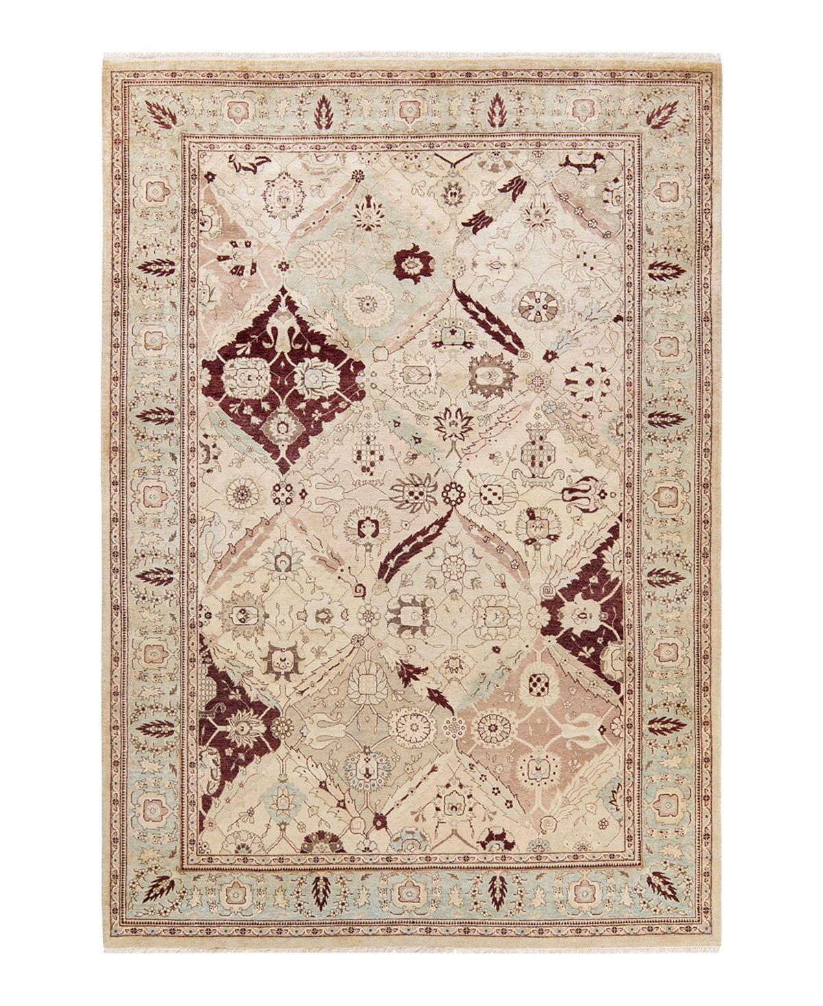 Closeout! Adorn Hand Woven Rugs Mogul M1450 6'1in x 9'1in Area Rug - Ivory