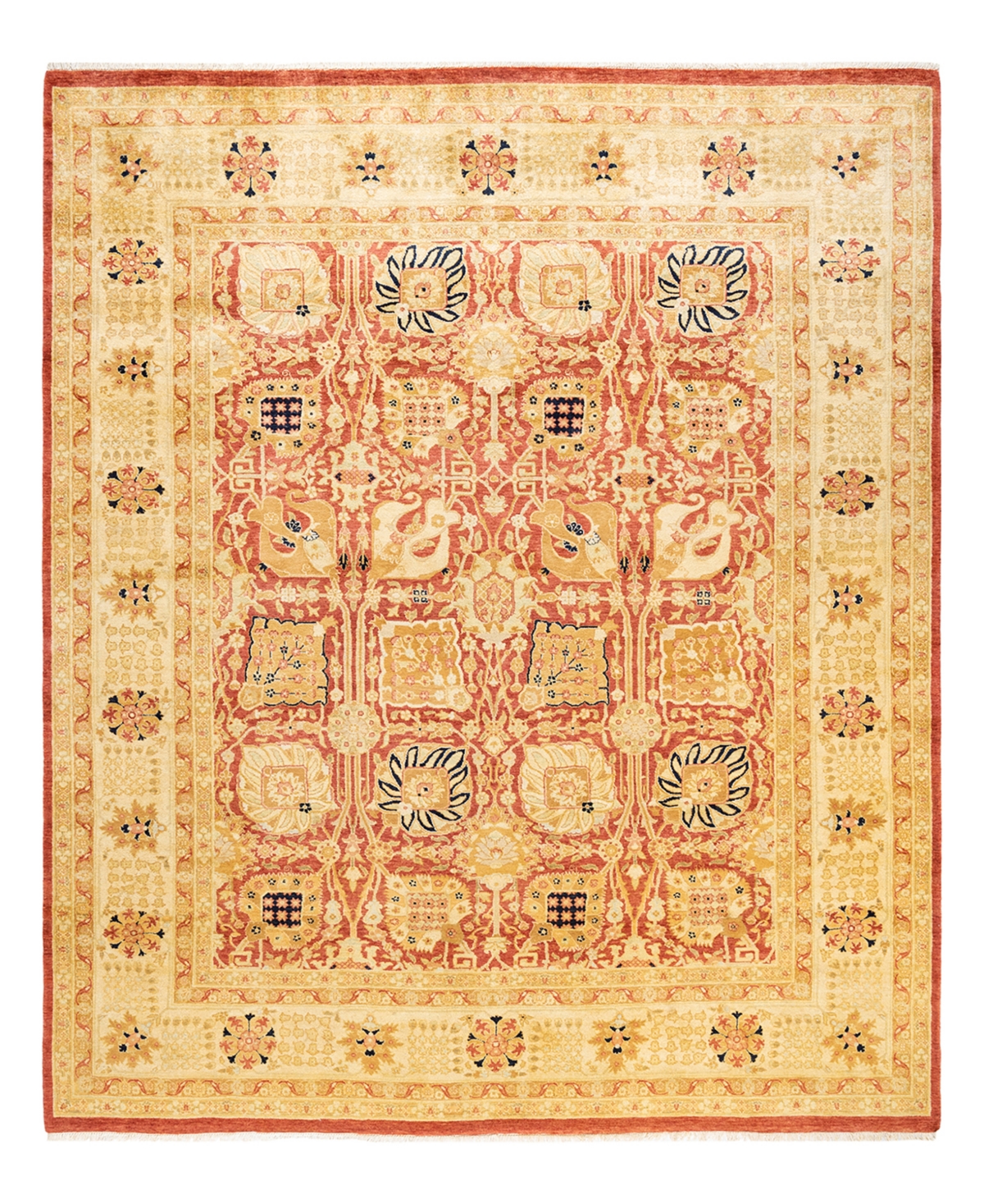 Closeout! Adorn Hand Woven Rugs Eclectic M1457 8'2in x 9'9in Area Rug - Orange