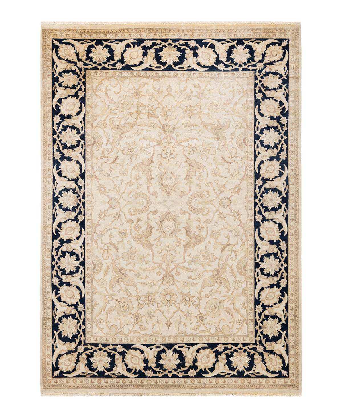 Closeout! Adorn Hand Woven Rugs Eclectic M1457 6'1in x 8'10in Area Rug - Ivory