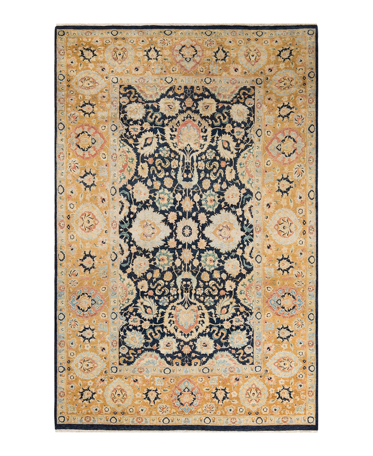 Closeout! Adorn Hand Woven Rugs Mogul M1462 6'1in x 9'6in Area Rug - Blue