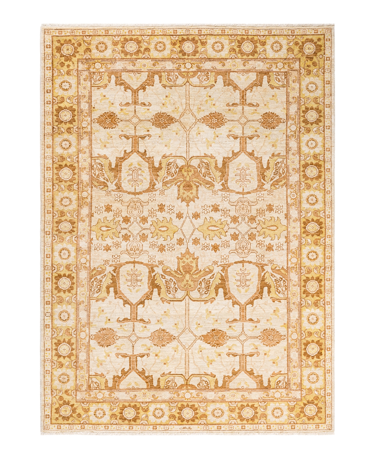 Closeout! Adorn Hand Woven Rugs Eclectic M1466 6'3in x 9' Area Rug - Ivory