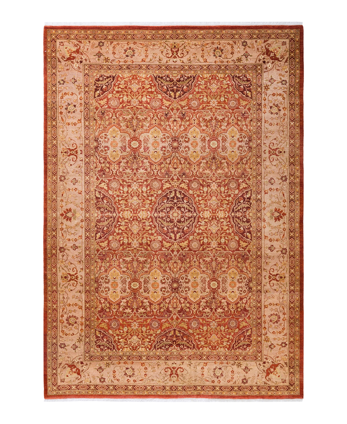 Closeout! Adorn Hand Woven Rugs Mogul M1503 6'2in x 9' Area Rug - Orange