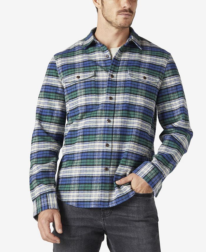 Lucky Brand Men's Plaid Work-Wear Cloud Flannel Shirt - Macy's