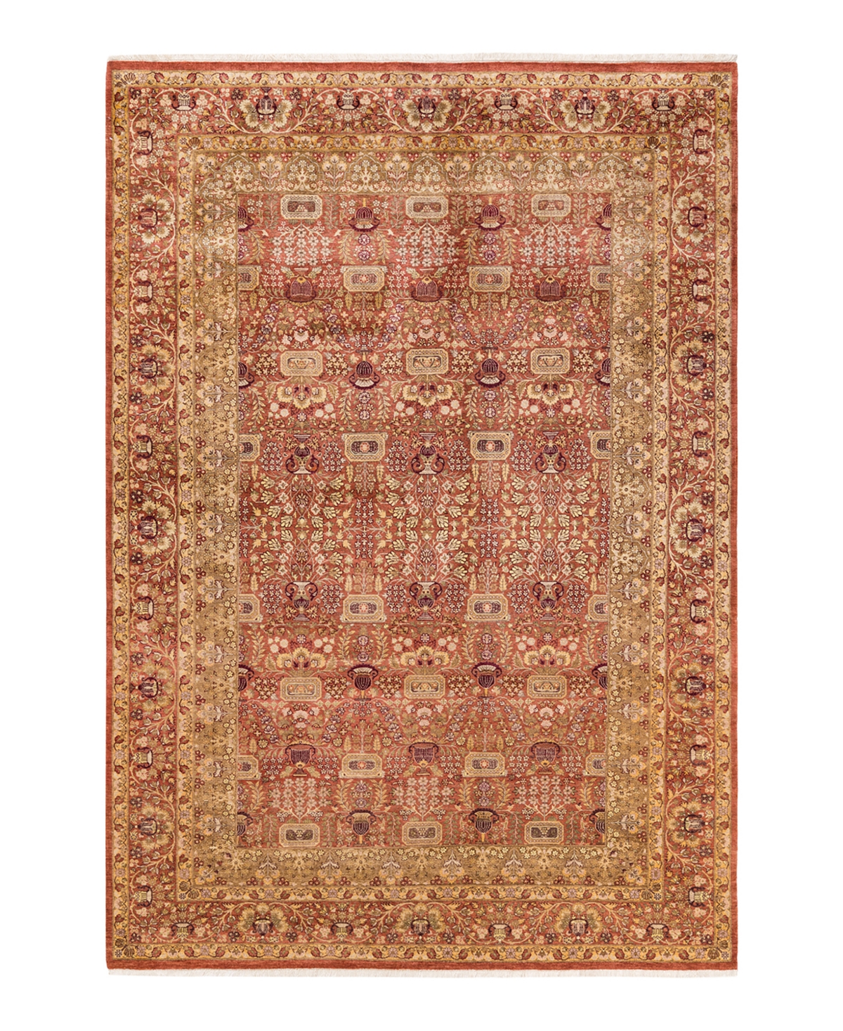 Closeout! Adorn Hand Woven Rugs Mogul M1602 6'3in x 9'1in Area Rug - Pink