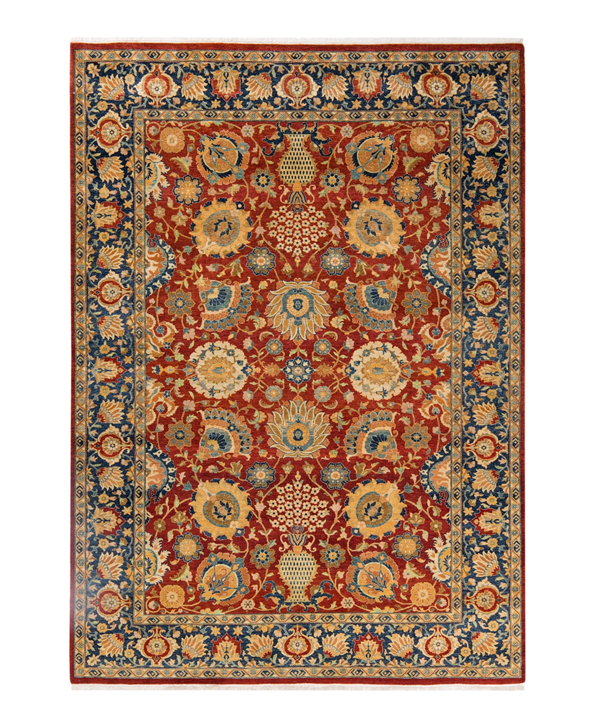 Closeout! Adorn Hand Woven Rugs Mogul M1602 6'3in x 9'1in Area Rug - Orange