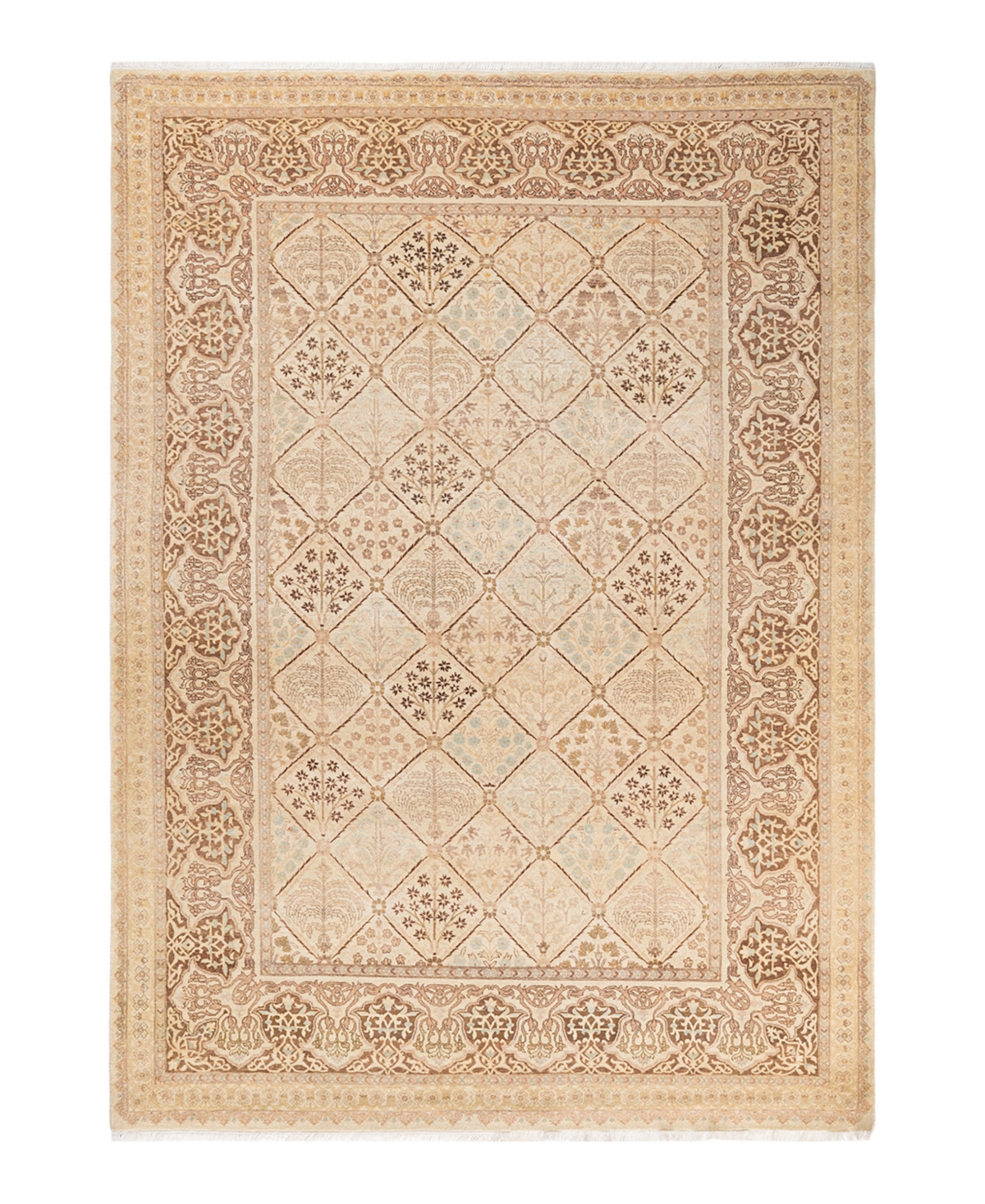 Closeout! Adorn Hand Woven Rugs Mogul M1602 6'1in x 8'7in Area Rug - Ivory