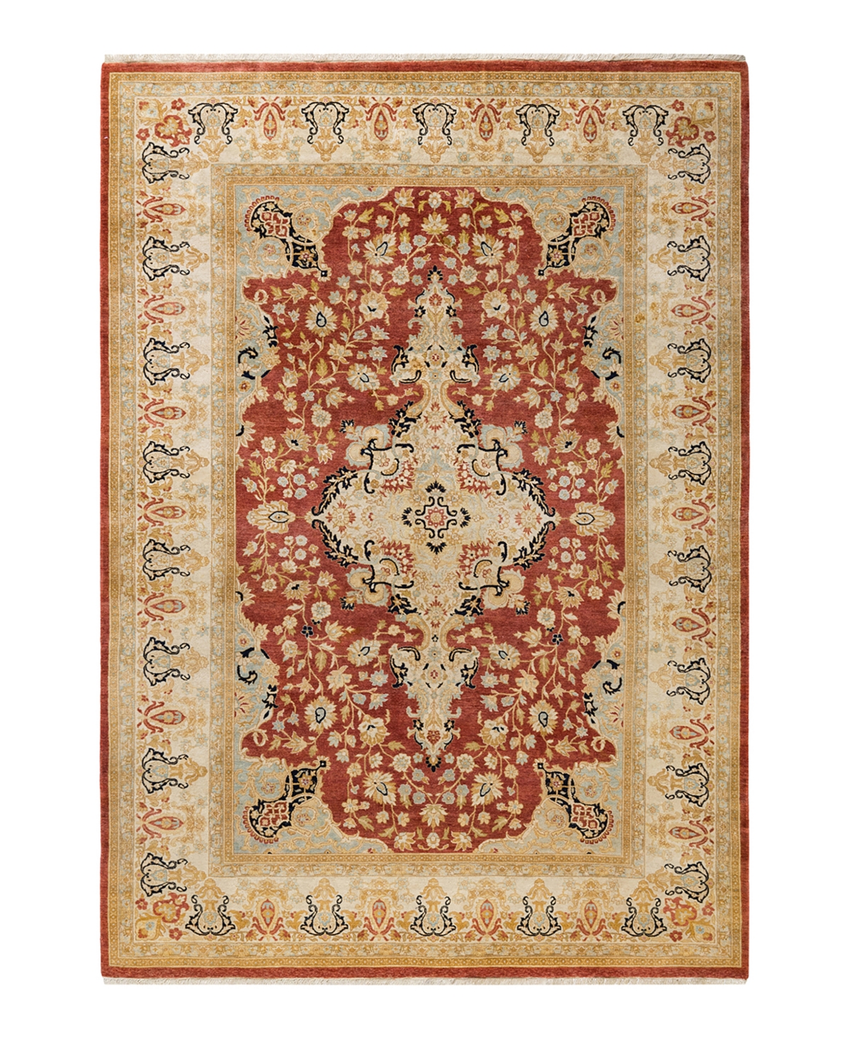 Closeout! Adorn Hand Woven Rugs Mogul M1605 6'2in x 8'10in Area Rug - Orange