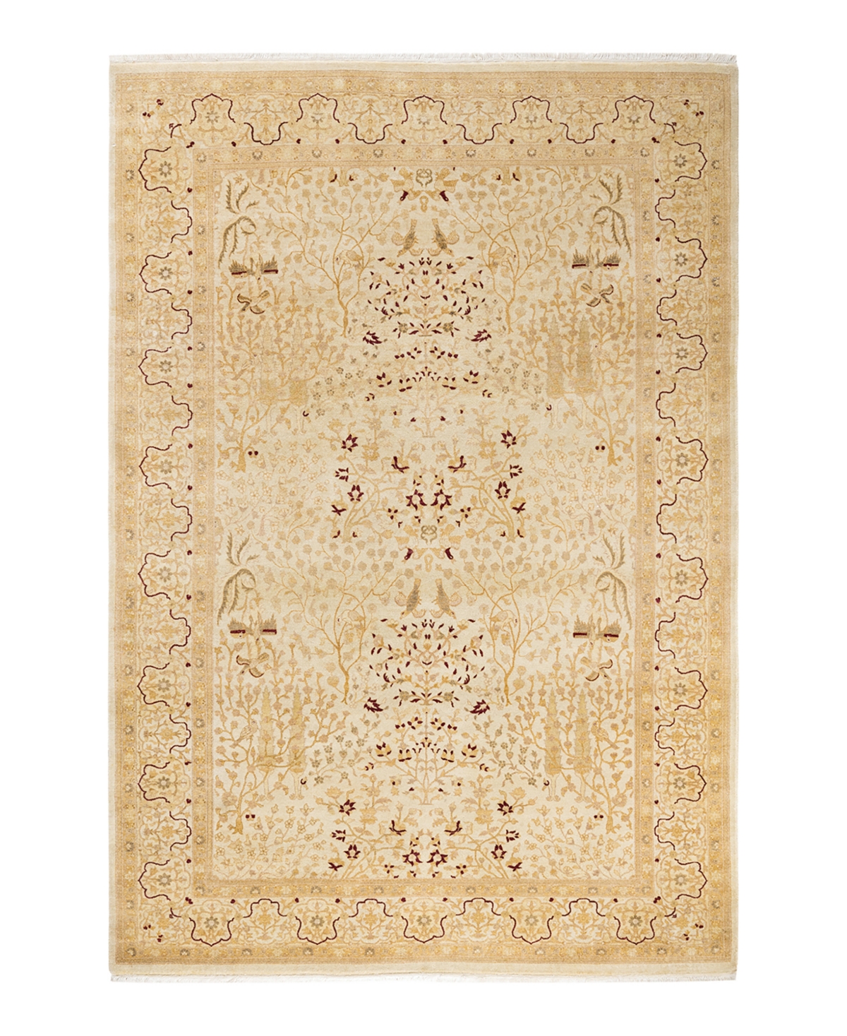 Closeout! Adorn Hand Woven Rugs Mogul M1605 6' x 8'9in Area Rug - Ivory