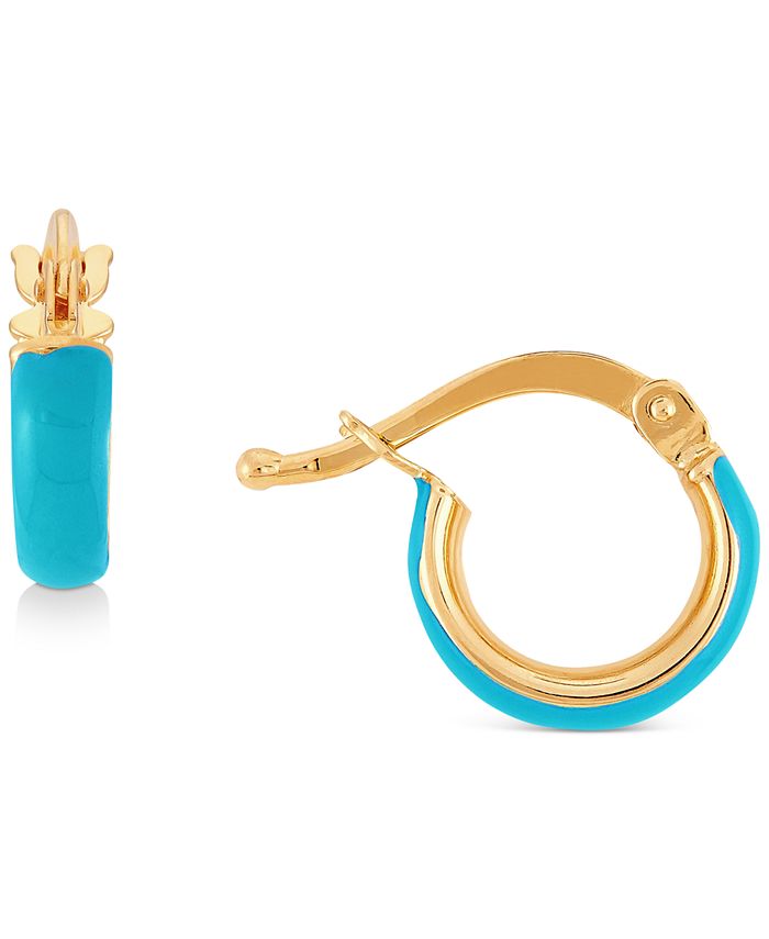 Macys small gold hoops sale