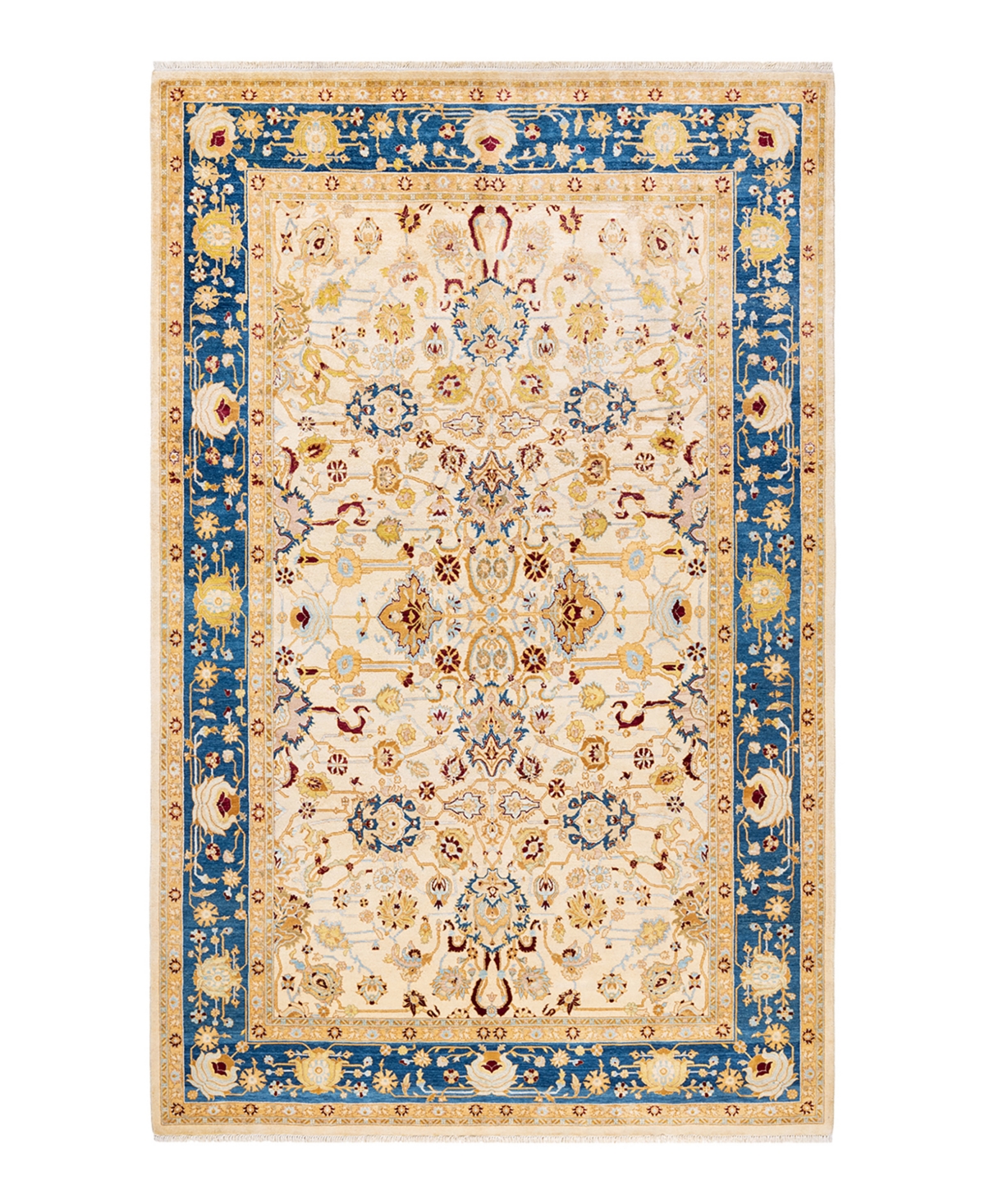Closeout! Adorn Hand Woven Rugs Mogul M1406 6'2in x 9'9in Area Rug - Ivory