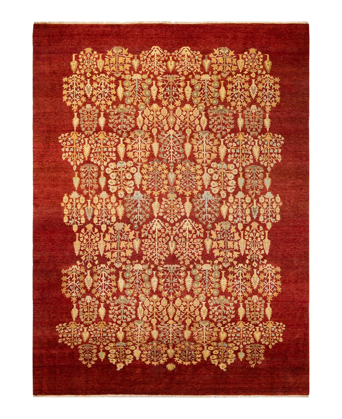 Closeout! Adorn Hand Woven Rugs Eclectic M1540 8'10in x 12'2in Area Rug - Orange