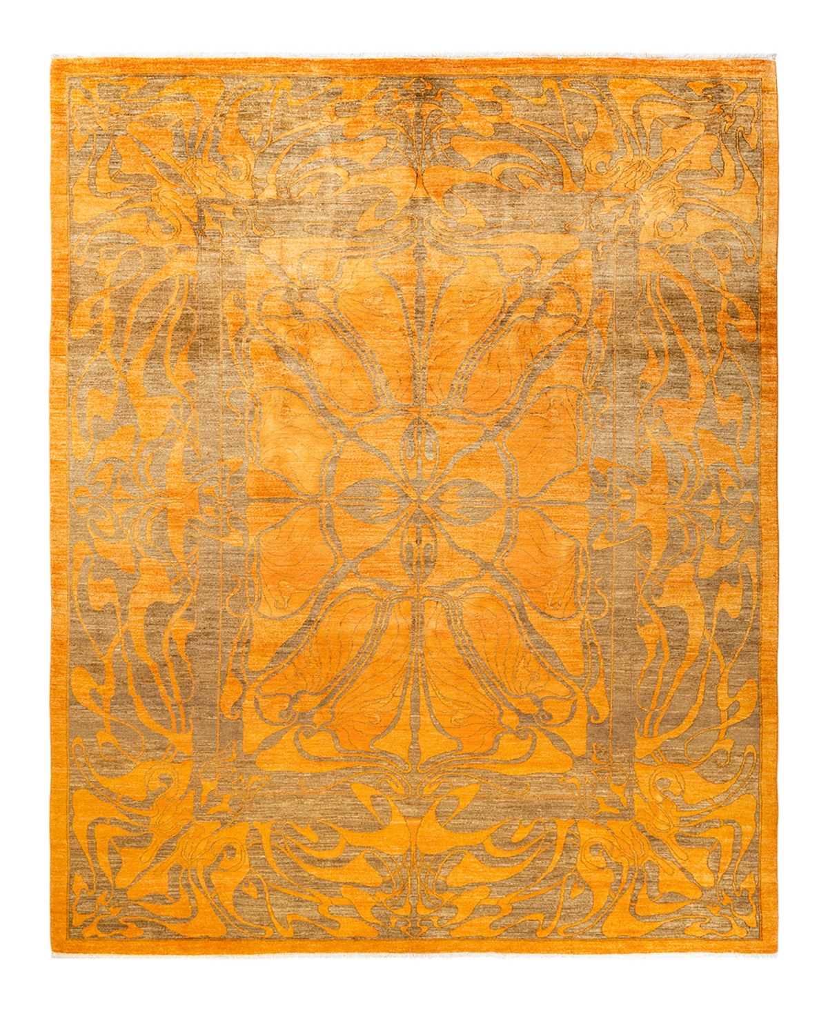 Closeout! Adorn Hand Woven Rugs Eclectic M1800 8'2in x 10'3in Area Rug - Orange