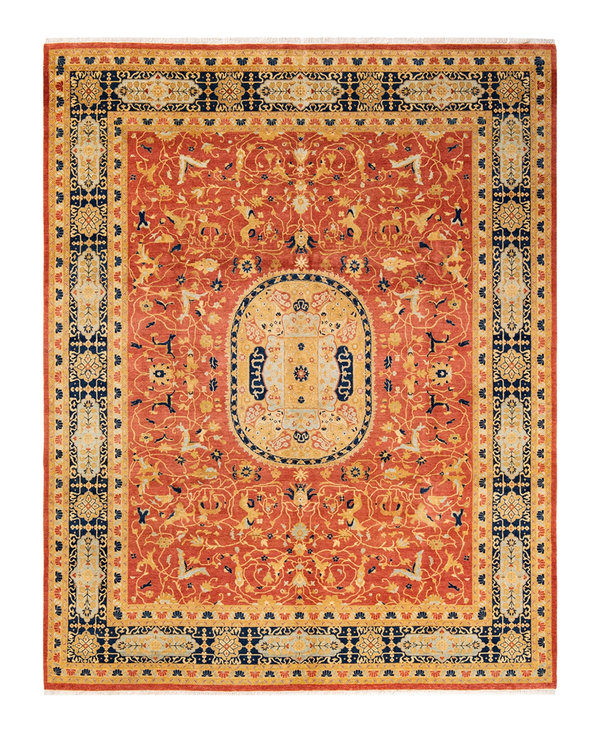 Closeout! Adorn Hand Woven Rugs Mogul M1426 8'2in x 10'5in Area Rug - Orange