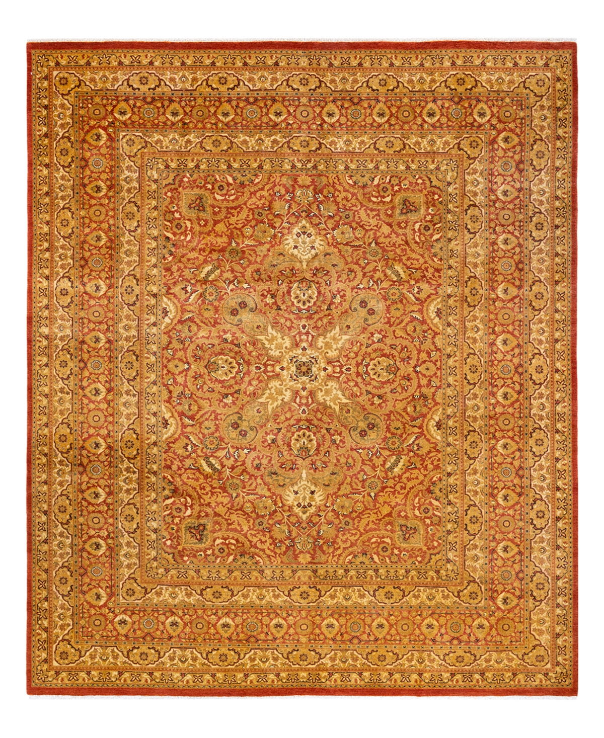 Closeout! Adorn Hand Woven Rugs Mogul M1404 8'4in x 10'1in Area Rug - Orange