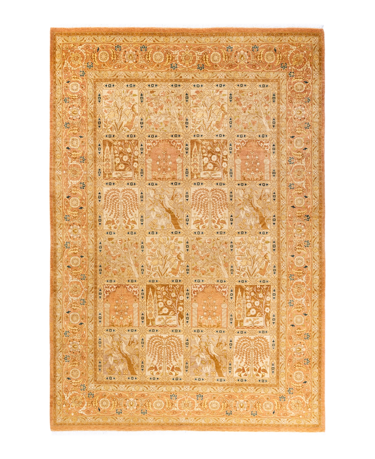 Closeout! Adorn Hand Woven Rugs Mogul M1210 6'1in x 9'1in Area Rug - Yellow