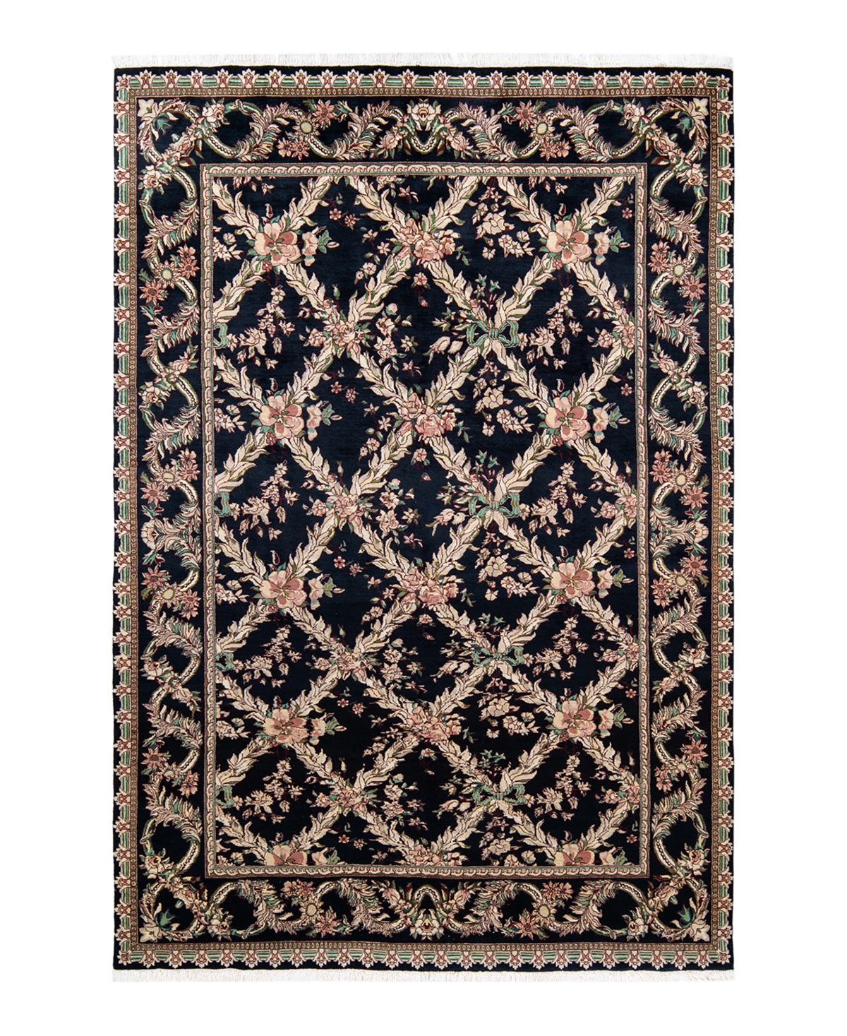 Closeout! Adorn Hand Woven Rugs Mogul M1495 5'10in x 8'9in Area Rug - Black