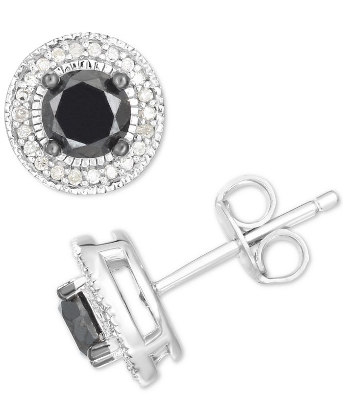 Macy's Diamond Stud Earrings (1/10 ct. t.w.) in Sterling Silver - Macy's