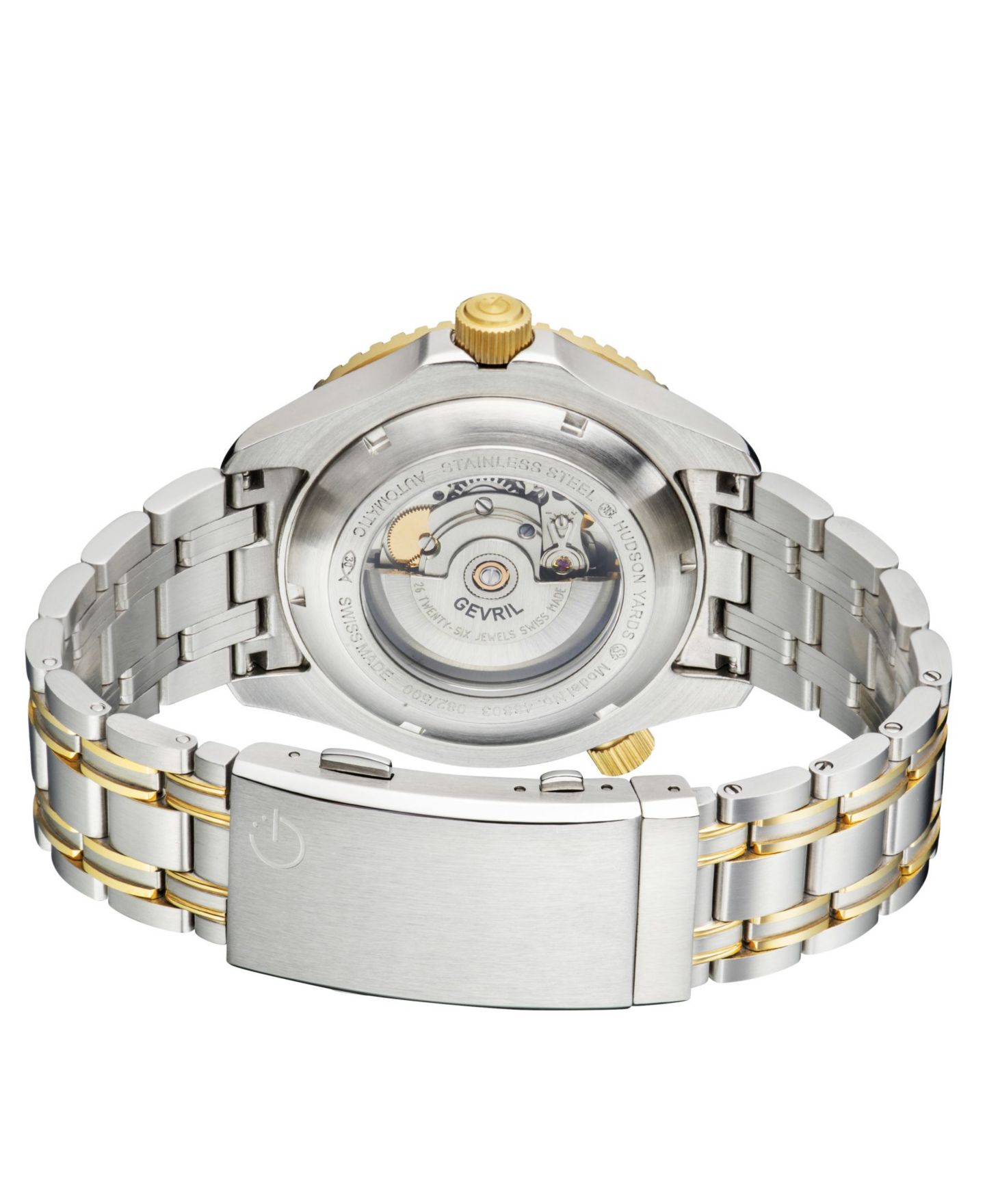 Мужские часы Gevril Hudson Yards Swiss Automatic Two toned SS Ipyg 316L Stainless Steel Bracelet Watch, цвет: Серебряный — фото 2