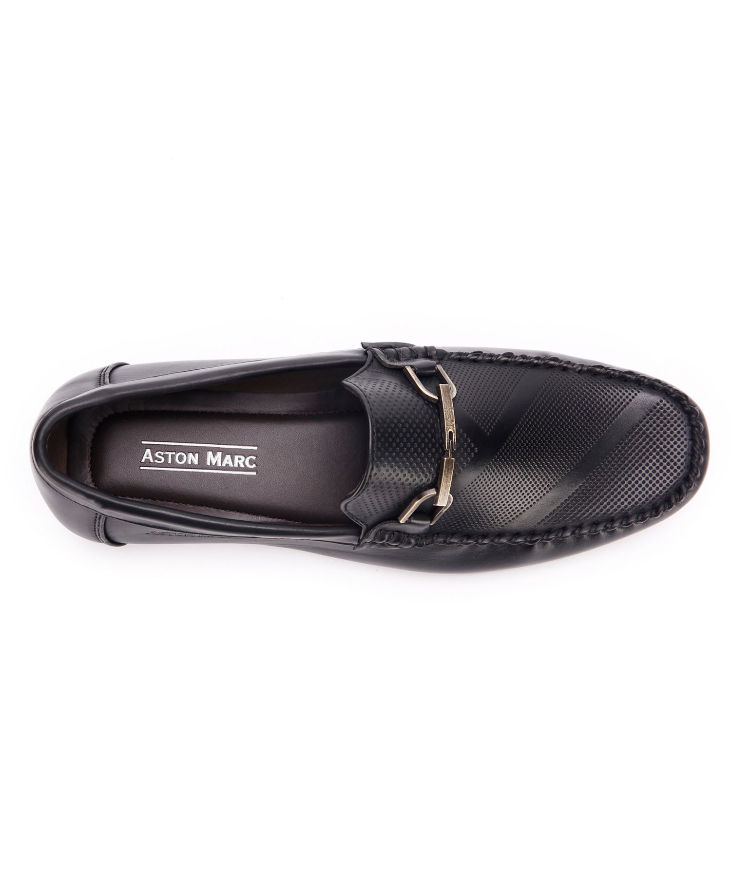 Men's Perforated Buckle Loafers